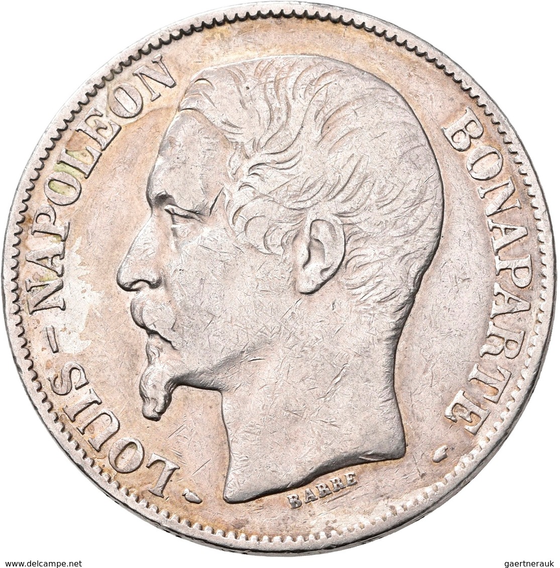 Frankreich: 2. Republik 1848-1852, Louis-Napoleon Bonaparte Als Präsident: 5 Francs 1852 A, KM# 773. - Autres & Non Classés