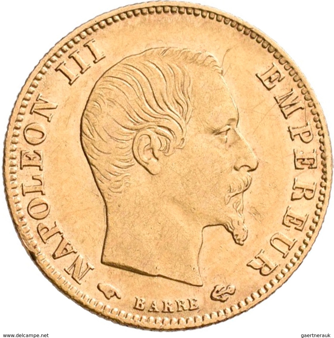 Frankreich - Anlagegold: Napoleon III. 1852-1870: Lot 7 Goldmünzen: 2 X 5 Francs 1858 A, 1860 A; 1 X - Autres & Non Classés