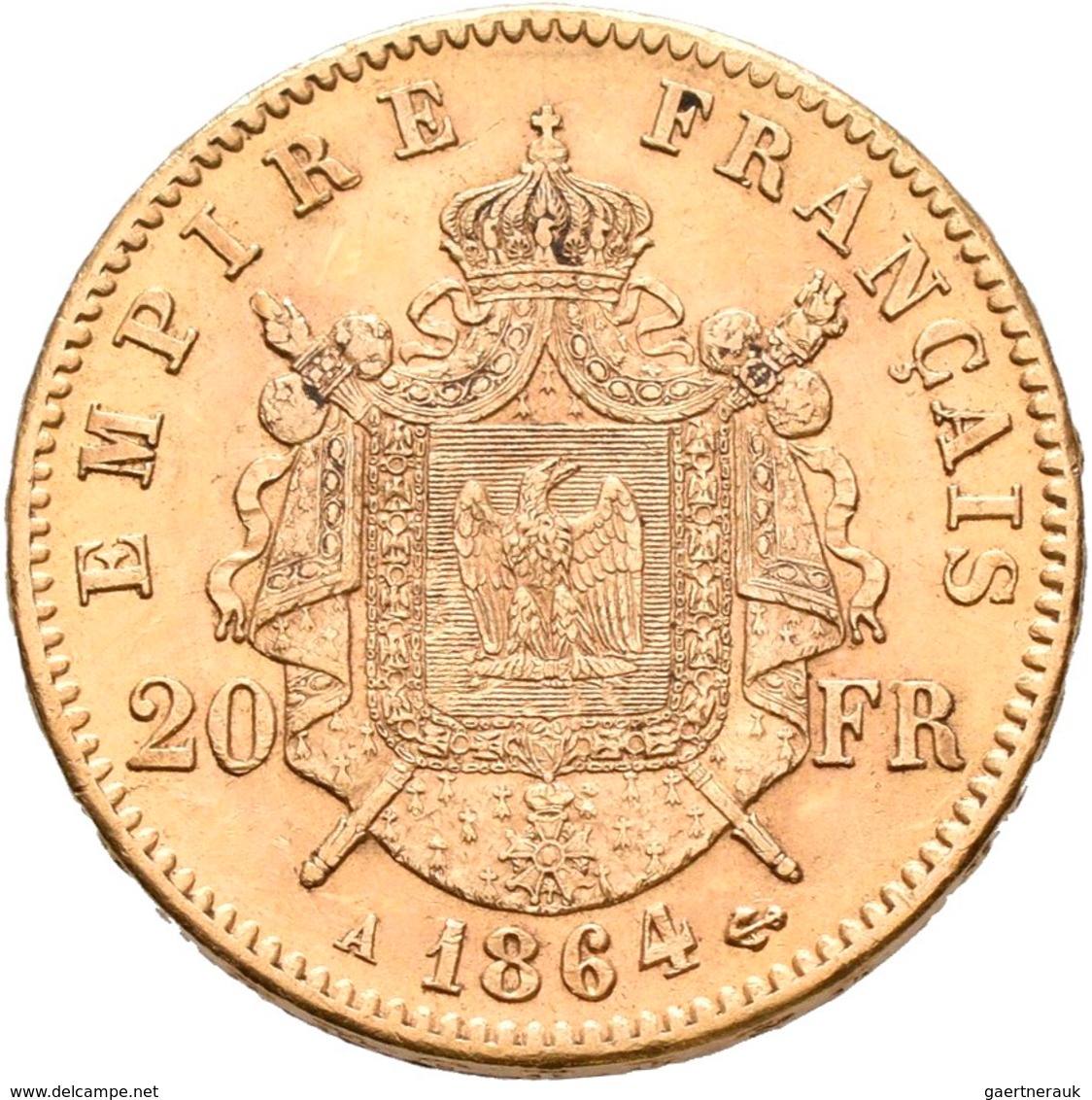 Frankreich - Anlagegold: Napoleon III. 1852-1870: Lot 7 Goldmünzen: 2 x 5 Francs 1858 A, 1860 A; 1 x