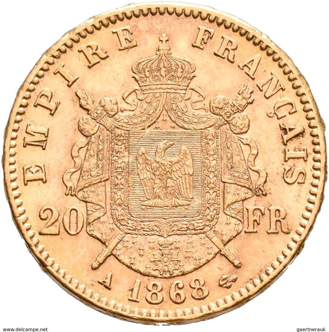 Frankreich - Anlagegold: Napoleon III. 1852-1870: Lot 7 Goldmünzen: 2 x 5 Francs 1858 A, 1860 A; 1 x