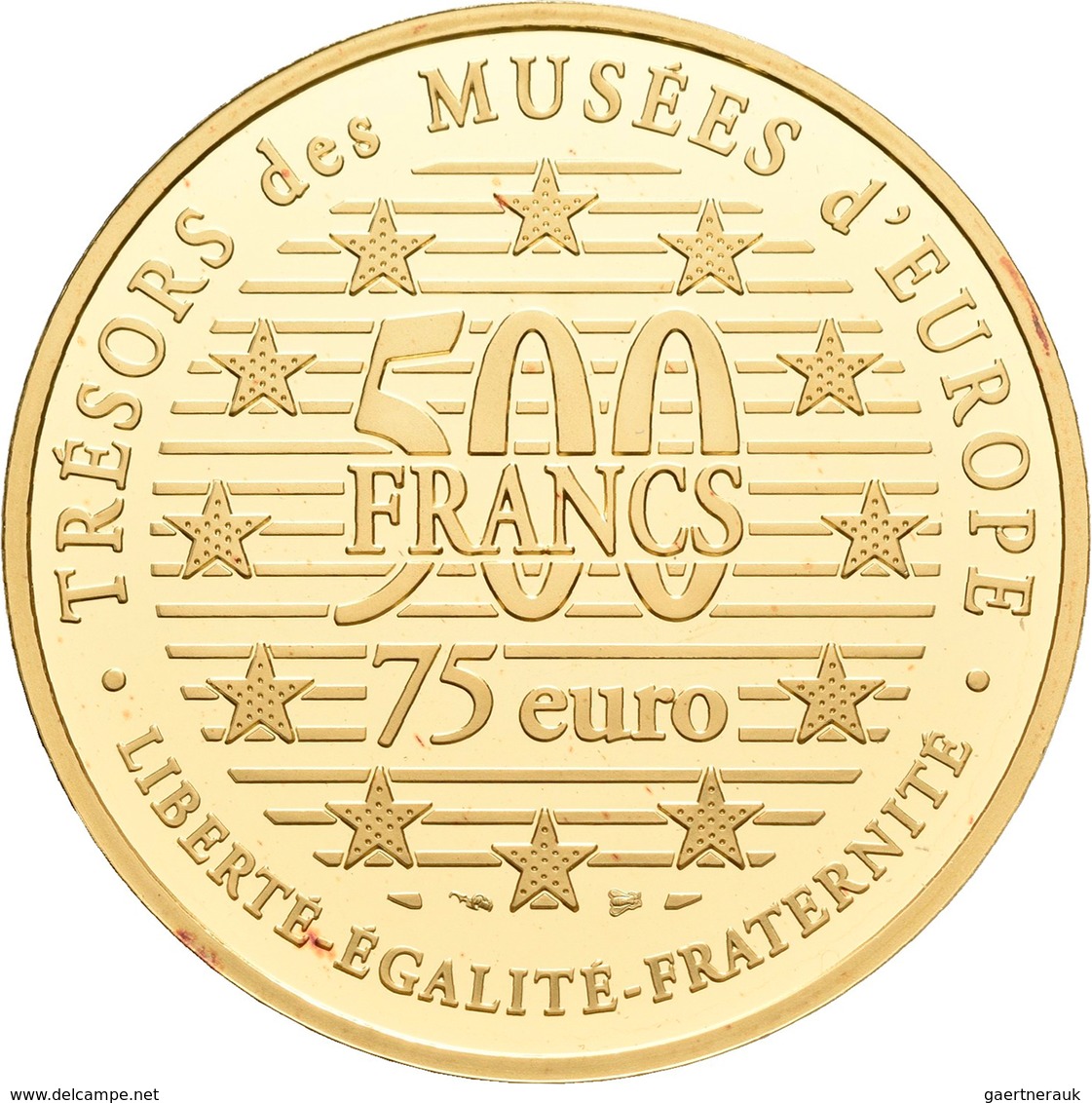 Frankreich - Anlagegold: Fünfte Republik Seit 1959: 500 Francs / 75 Euro 1996. Der Denker Von August - Autres & Non Classés