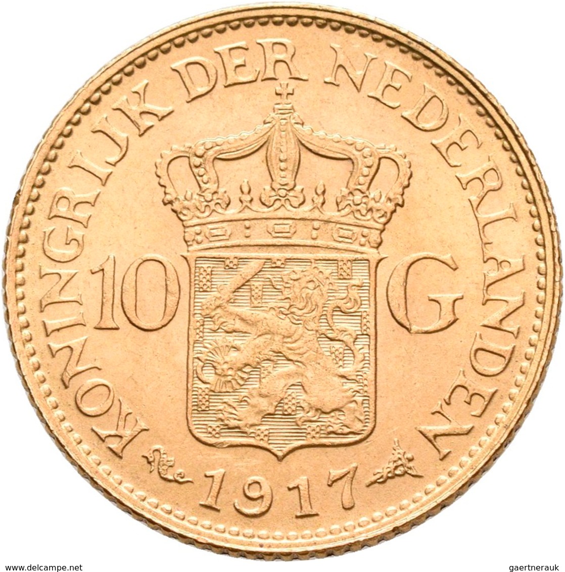 Niederlande - Anlagegold: Lot 4 Goldmünzen: 10 Gulden 1876 (2x), 1917 Und 1932. Jede Münze Wiegt 6,7 - Zilveren En Gouden Munten