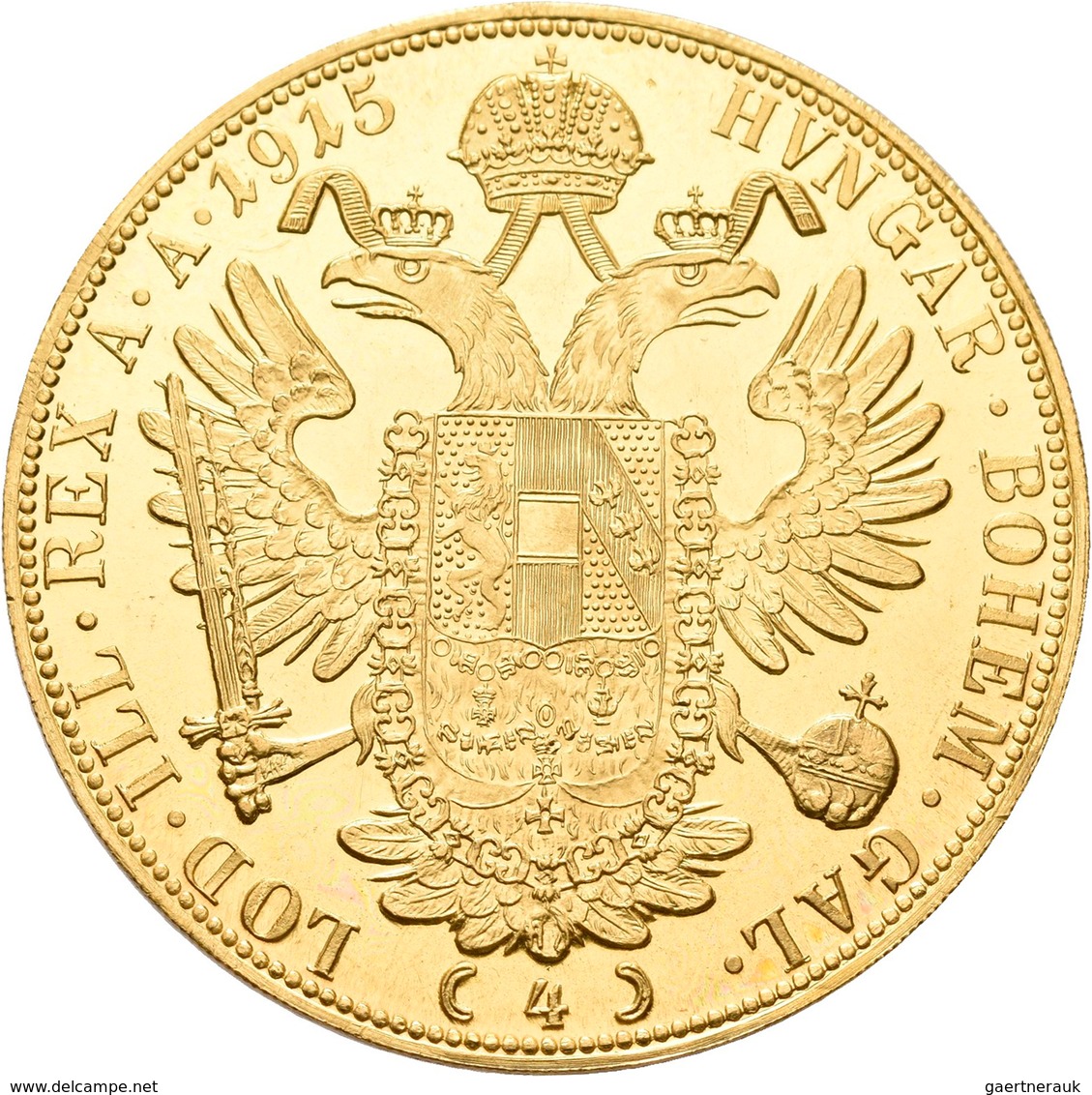 Österreich - Anlagegold: Franz Joseph I. 1848-1916: 4 Dukaten 1915 (NP), KM# 2276, Friedberg 488. 13 - Oostenrijk