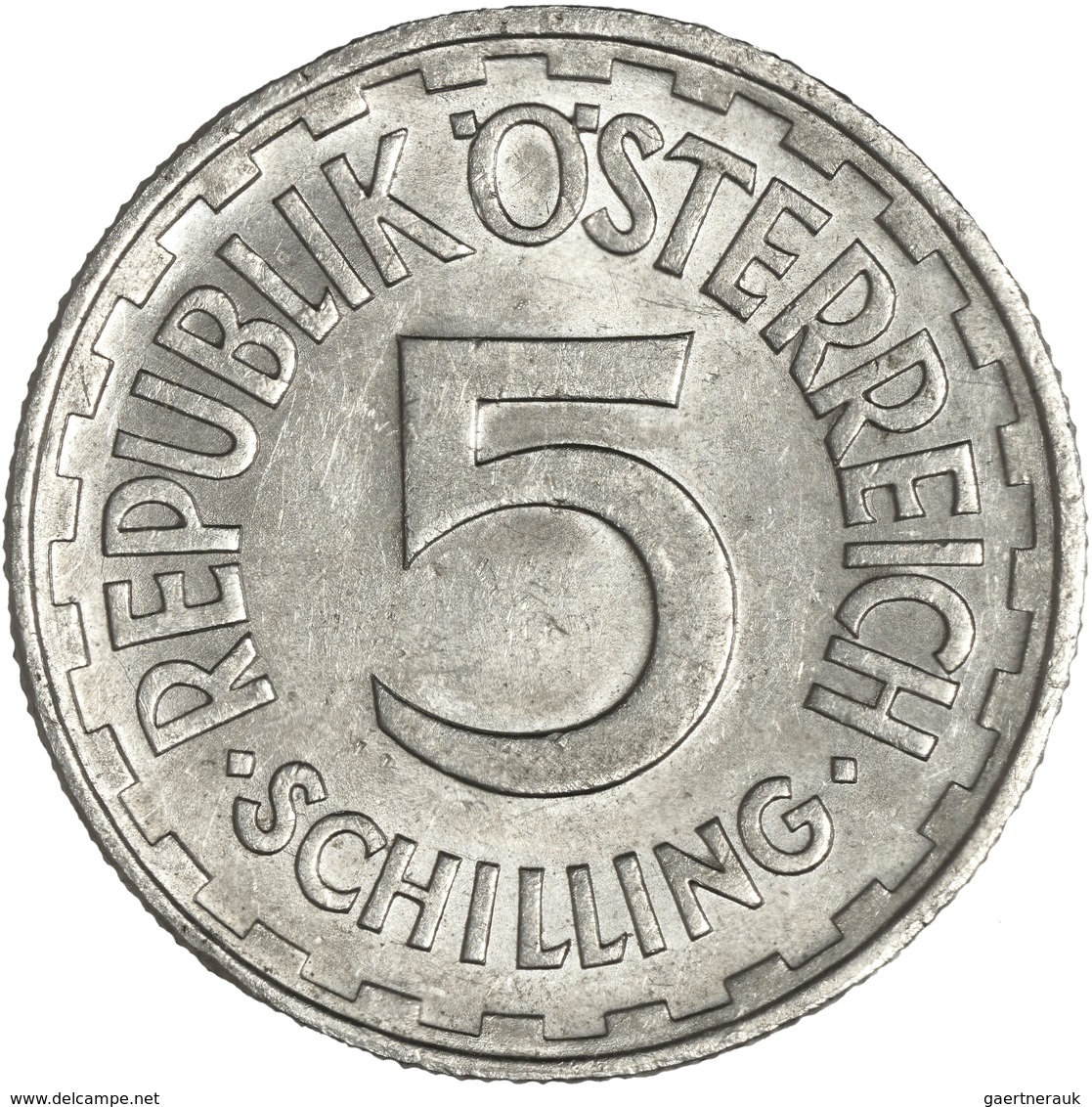Österreich: 2. Republik Ab 1945: 5 Schilling 1957, Seltener Jahrgang, KM# 2879, Fast Vorzüglich. - Autriche