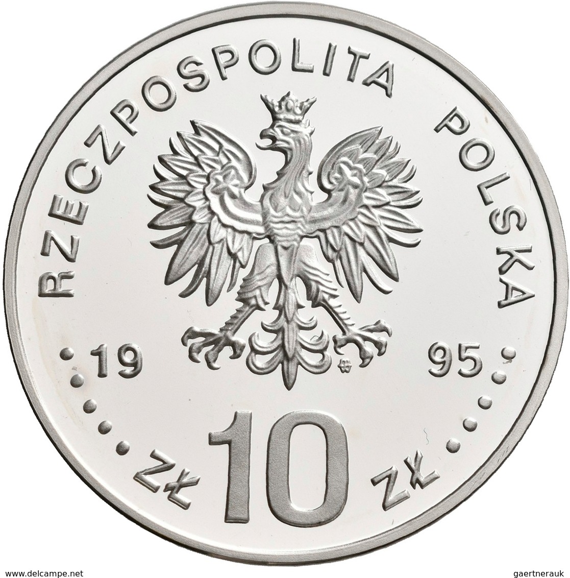 Polen: 10 Zlotych 1995, Wincenty Witos, 100 Lecie Zorganizowanego Ruchu Ludowego, KM# Y 305, Fischer - Poland
