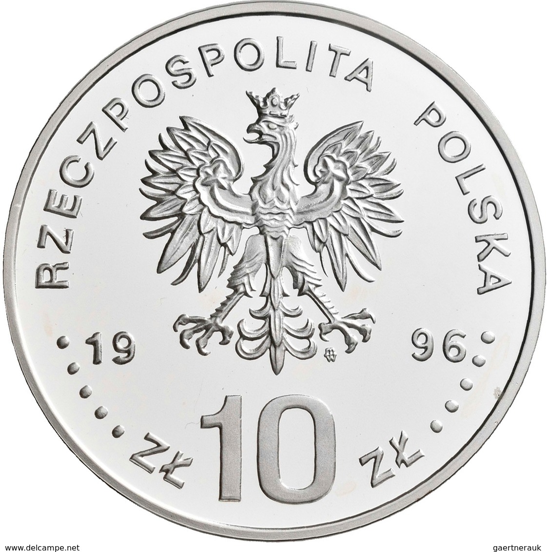 Polen: 10 Zlotych 1996, Stanislaw Mikolajczyk, KM# Y 317, Fischer K (10) 007. Polierte Platte. - Poland