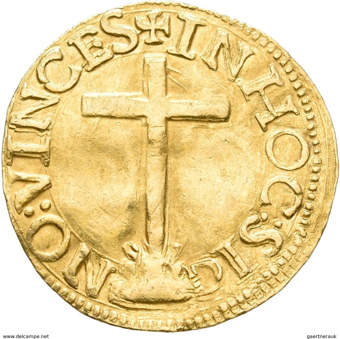 Portugal: João III. 1521-1557: Cruzado Calvario O. J.; Friedberg 29, 3,56 G, Gewellt, Felder Bearbei - Portugal