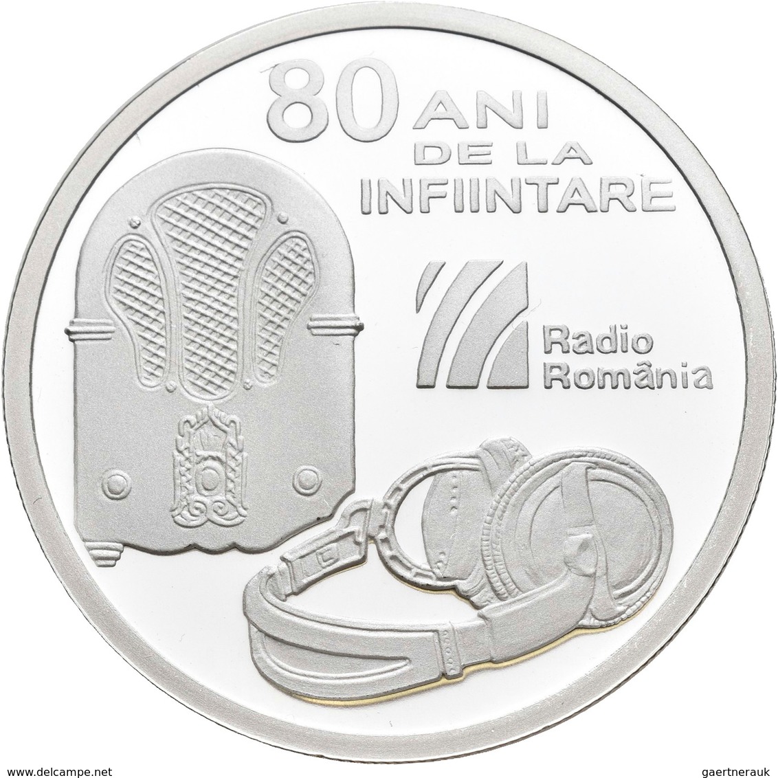 Rumänien: 10 Lei 2008, 80 Jahre Rumänischer Rundfunk / Radio Romania / Romanian Broadcasting Company - Roemenië