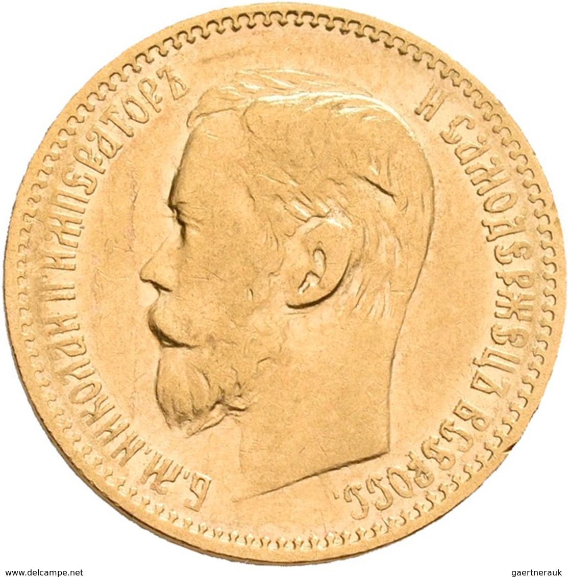 Russland - Anlagegold: Nikolaus II. 1894-1917: 5 Rubel 1898 (AG - Avraam Hutseus). KM Y# 62, Friedbe - Russie