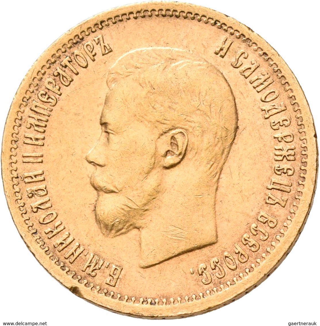 Russland - Anlagegold: Nikolaus II. 1894-1917: Lot 4 Goldmünzen: 5 Rubel 1899; 7,5 Rubel 1897; 10 Ru - Russie