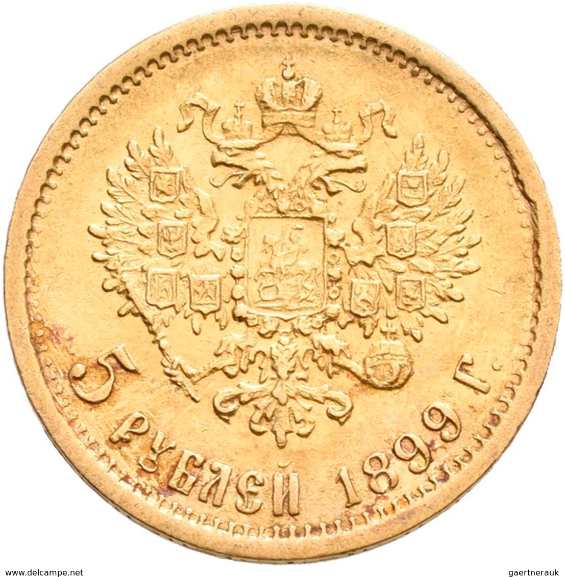 Russland - Anlagegold: Nikolaus II. 1894-1917: Lot 4 Goldmünzen: 5 Rubel 1899; 7,5 Rubel 1897; 10 Ru