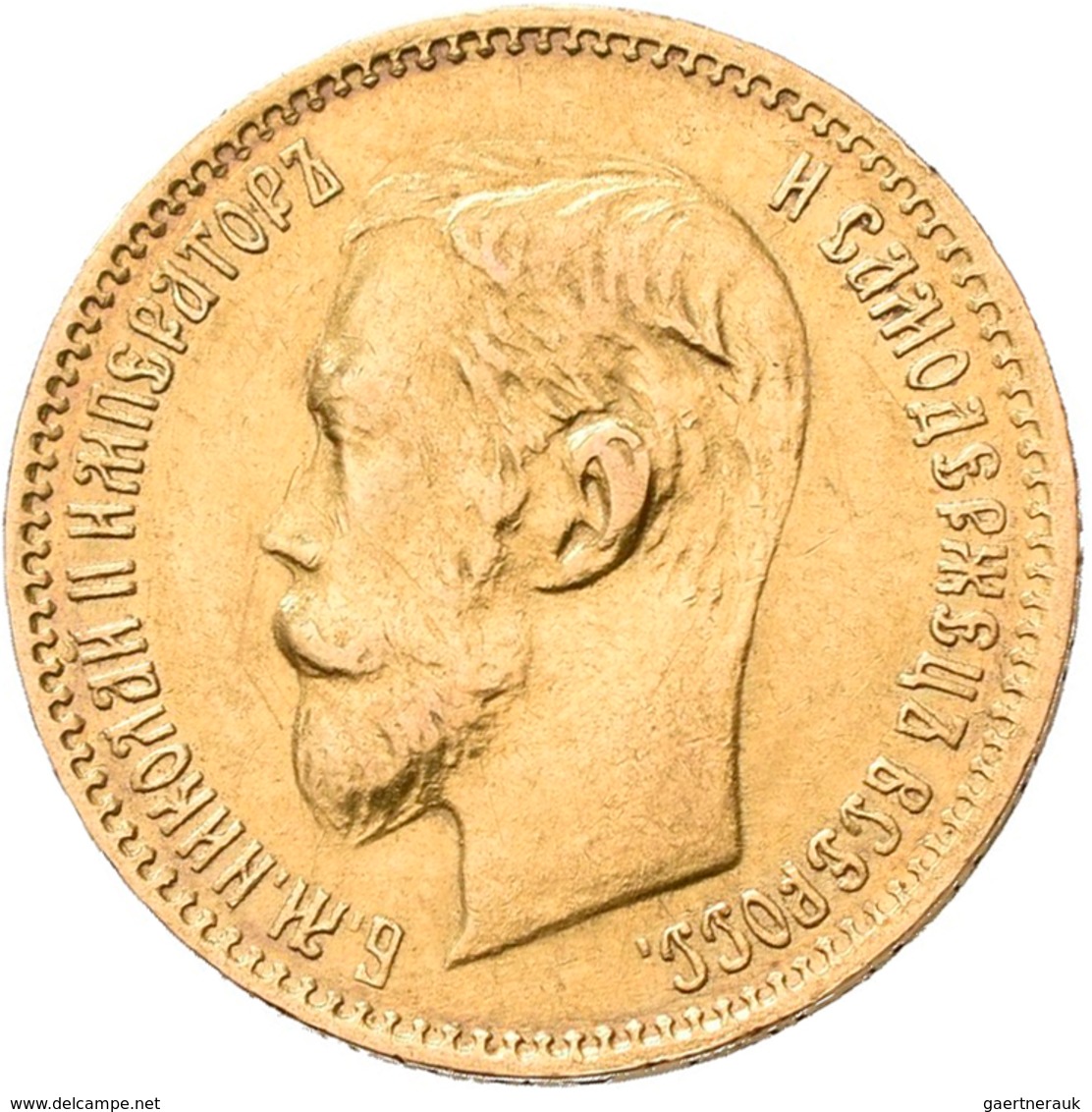 Russland - Anlagegold: Nikolaus II. 1894-1917: 5 Rubel 1902 AP. KM Y# 62, Friedberg 180. 4,30 G, 900 - Russie