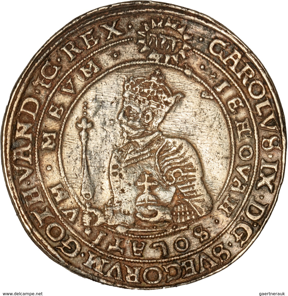 Schweden: Karl IX. 1604-1611: 4 Mark 1607. Silber, Schön. - Sweden