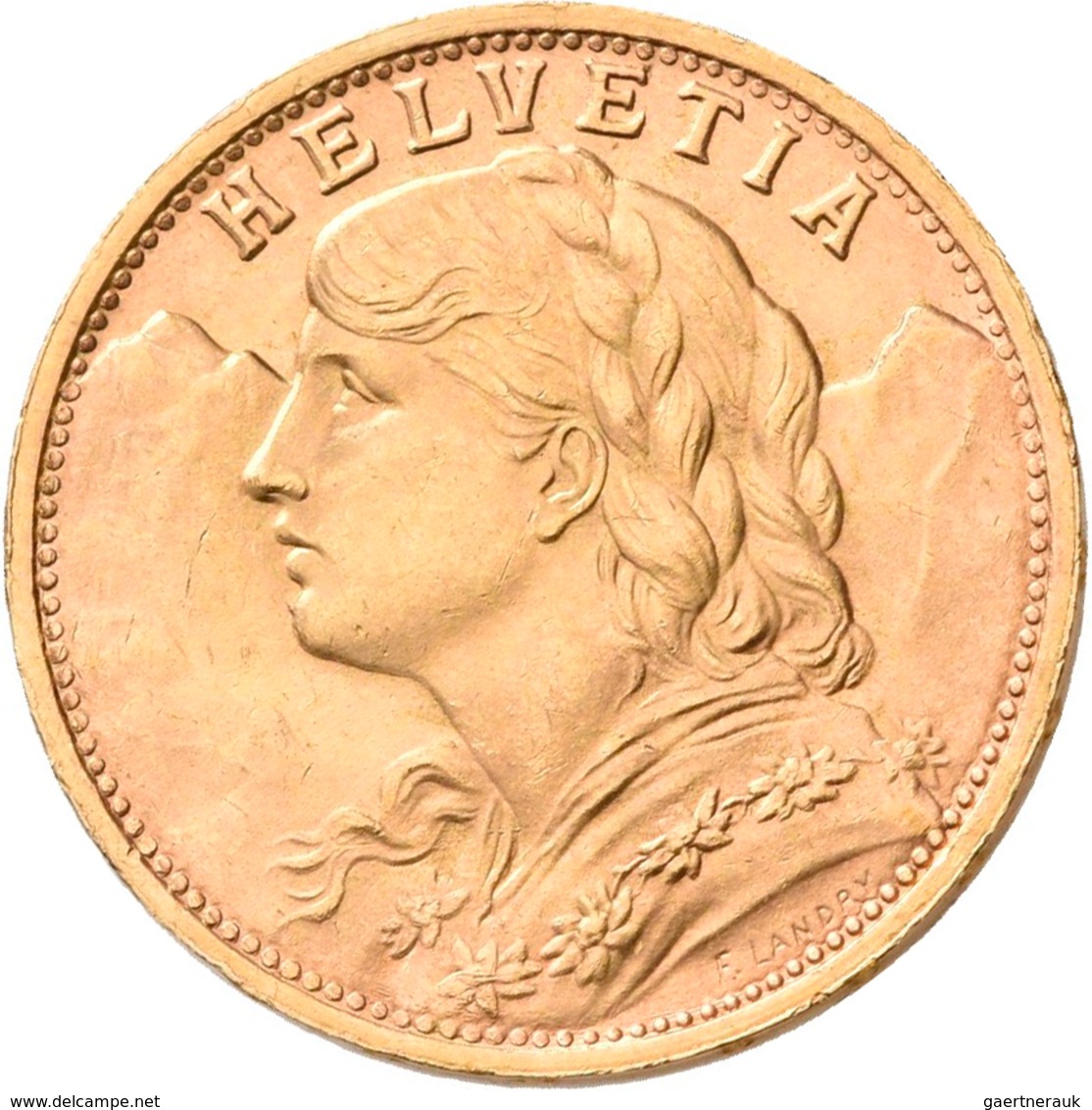 Schweiz - Anlagegold: Lot 5 Goldmünzen: 1 x 10 Franken 1922; 2 x 20 Franken 1889 + 1896 (Helvetia) s