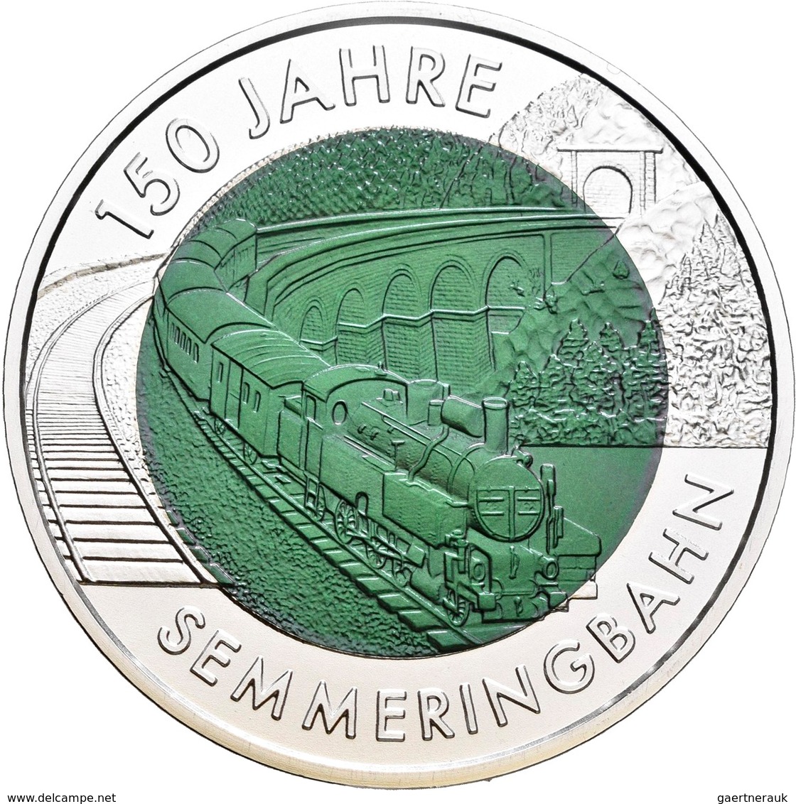 Österreich: 25 Euro 2004 150 Jahre Semmeringbahn. Silber-Niob-Legierung. KM# 3109. Lose. - Autriche