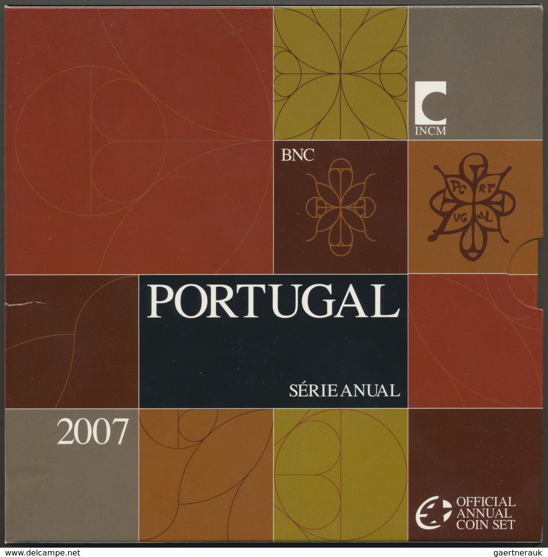 Portugal: Kursmünzensatz 2007, 1 Cent Bis 2 Euro, Seltener Jahrgang, In Original Blister, Stempelgla - Portugal