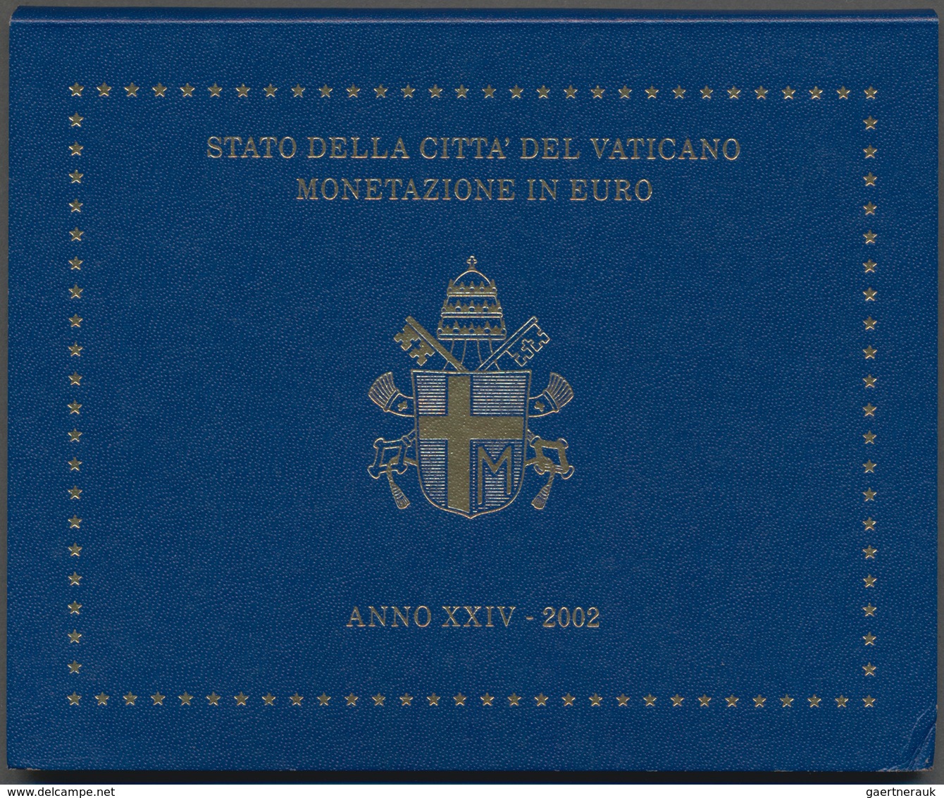 Vatikan: Johannes Paul II. 1978-2005: Kursmünzensatz 2002, 1 Cent Bis 2 Euro, Im Originalfolder (lei - Vatican