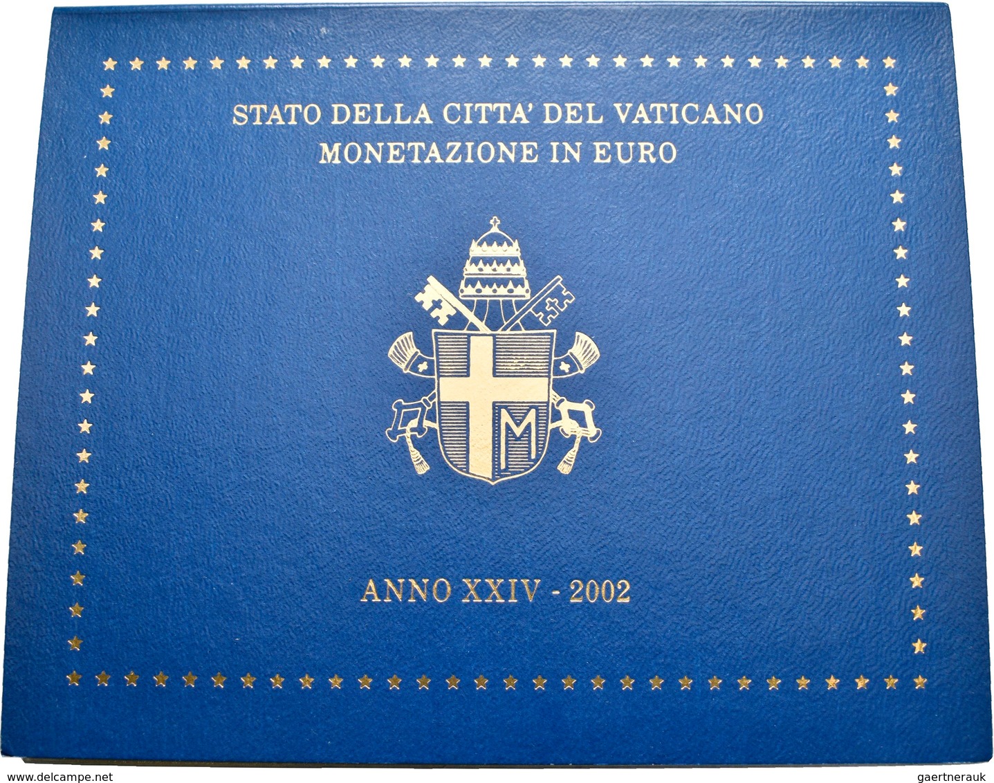 Vatikan: Johannes Paul II. 1978-2005: Kursmünzensatz 2002, 1 Cent Bis 2 Euro, Im Originalfolder. Auf - Vatican