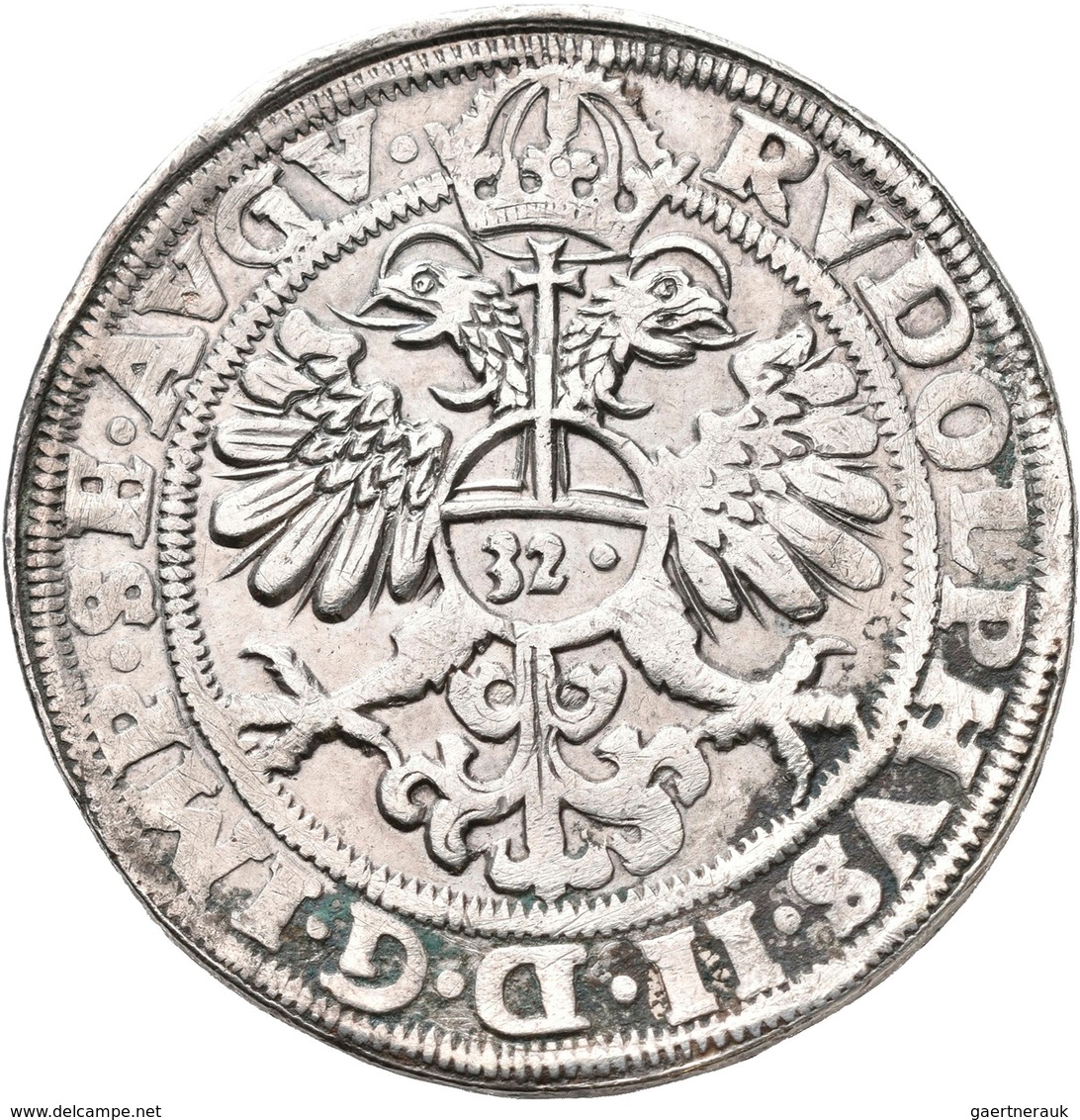 Altdeutschland Und RDR Bis 1800: Lübeck: Reichstaler Zu 32 Schilling 1580 Mit Titel Rudolfs II. Hüft - Autres & Non Classés