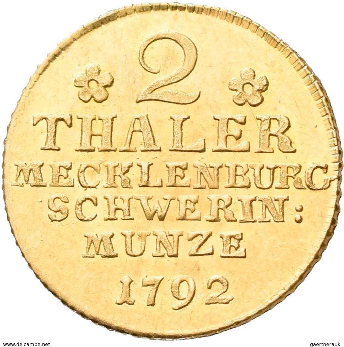 Altdeutschland Und RDR Bis 1800: Mecklenburg-Schwerin, Friedrich Franz I. 1785-1837: 2 Taler 1792. 3 - Autres & Non Classés