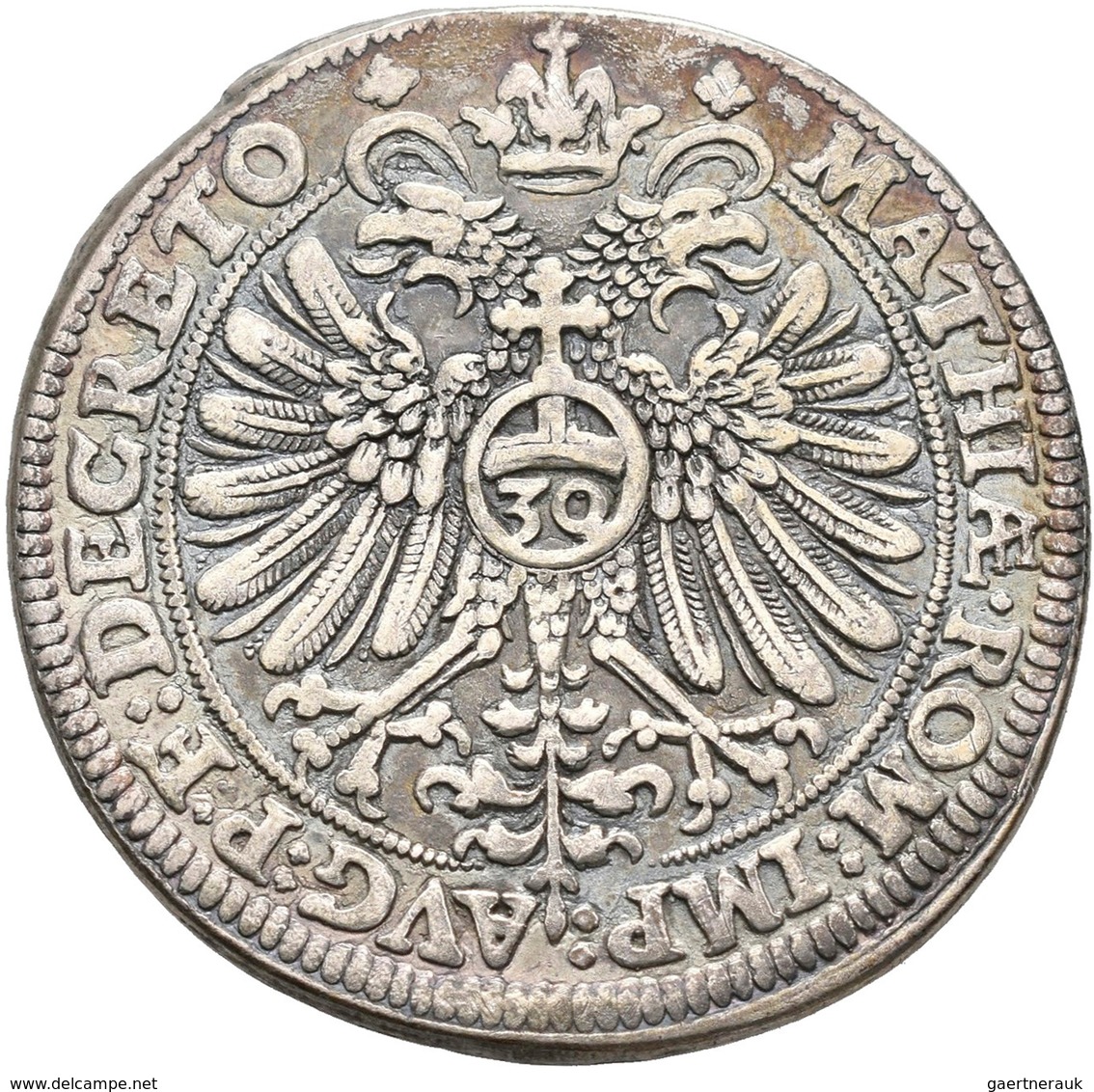 Altdeutschland Und RDR Bis 1800: Nürnberg: ½ Guldiner 1615, Mit Titel Matthias II., Vgl. Kellner 161 - Autres & Non Classés