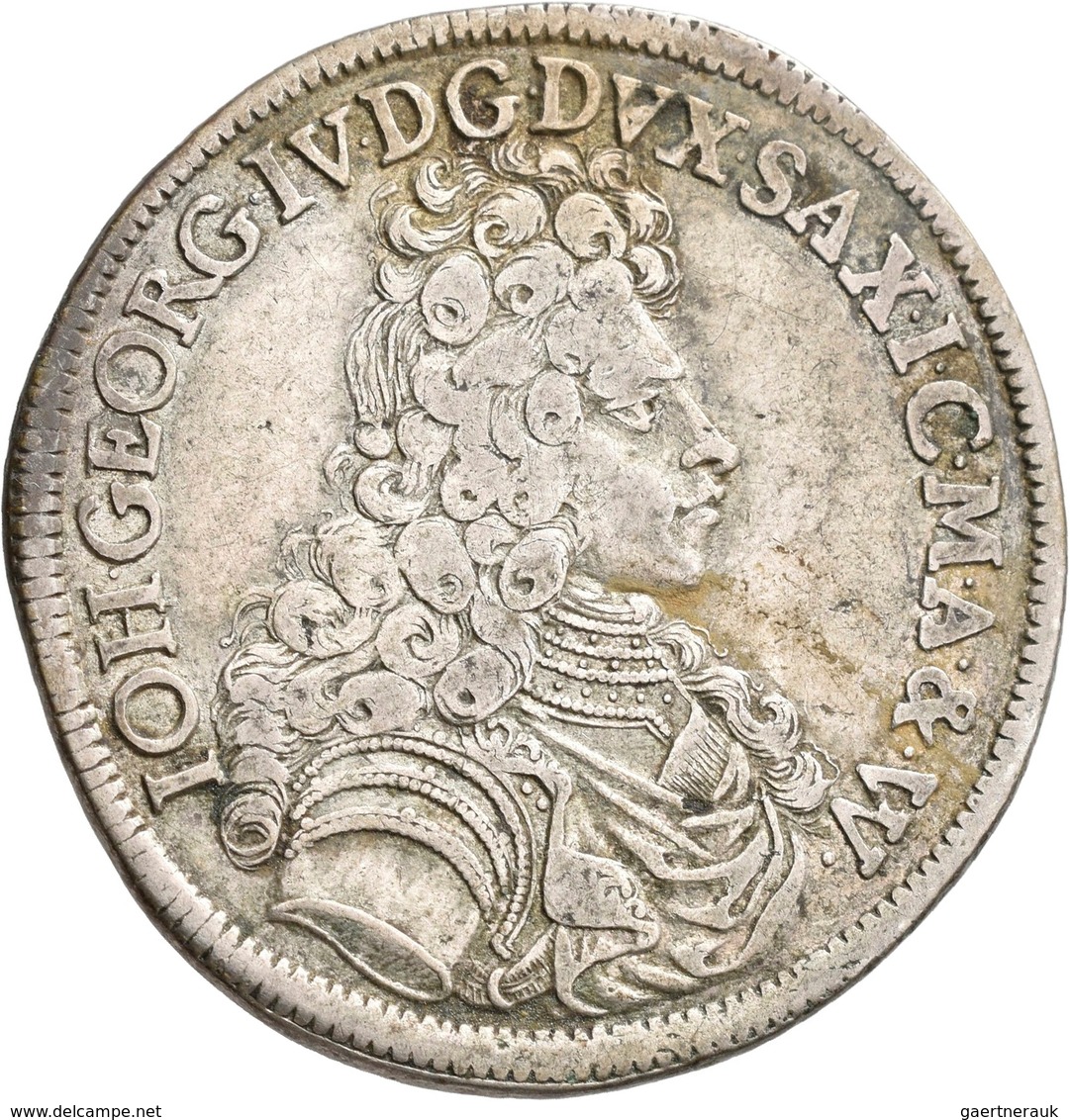 Altdeutschland Und RDR Bis 1800: Sachsen, Johann Georg IV. 1691-1694: 2/3 Taler 1693, SD Dresden. Da - Autres & Non Classés