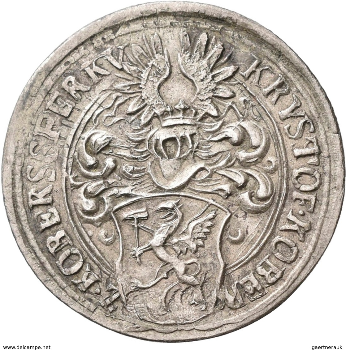 Haus Habsburg: Böhmen, AR-Rechenpfennig O.J (um 1620), 24 Mm, 3,11 G. KRVSTOF KOBER Z KOBERSSBERKV / - Autres – Europe