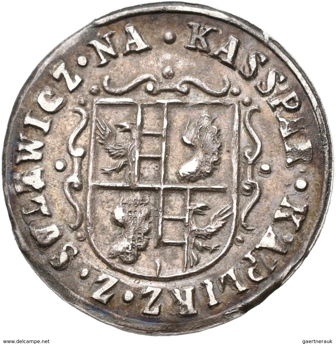 Haus Habsburg: Böhmen, AR-Rechenpfennig O.J (um 1620), 25 Mm, 1,52 G. KASSPAR KAPLIRZ Z SVLEWICZ NA - Sonstige – Europa