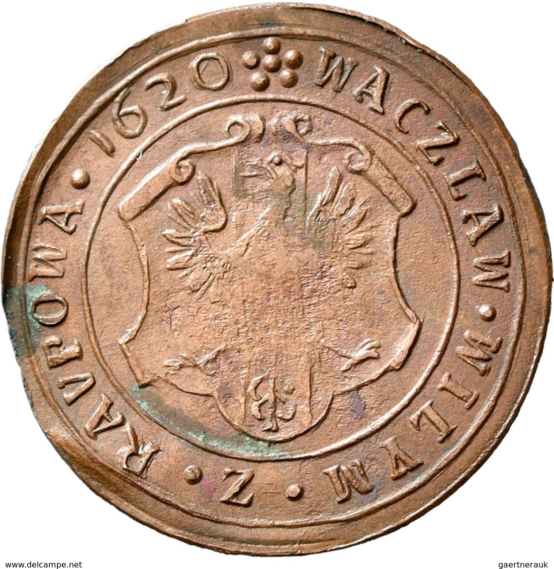 Haus Habsburg: Böhmen, Cu-Rechenpfennig 1620, 25 Mm, 2,13 G. WENC BVDOWECZ A BVDOWA // WACZLAW WILYM - Autres – Europe