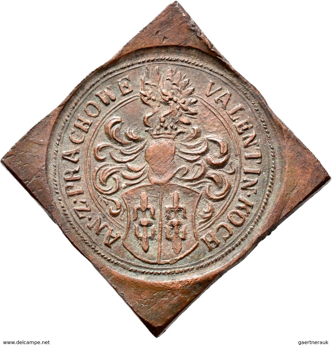 Haus Habsburg: Böhmen, Cu-Rechenpfennig-Klippe O. J. (um 1620), 24 Mm, 5,83 G. TOBIAS SSTEF Z KOLODI - Autres – Europe