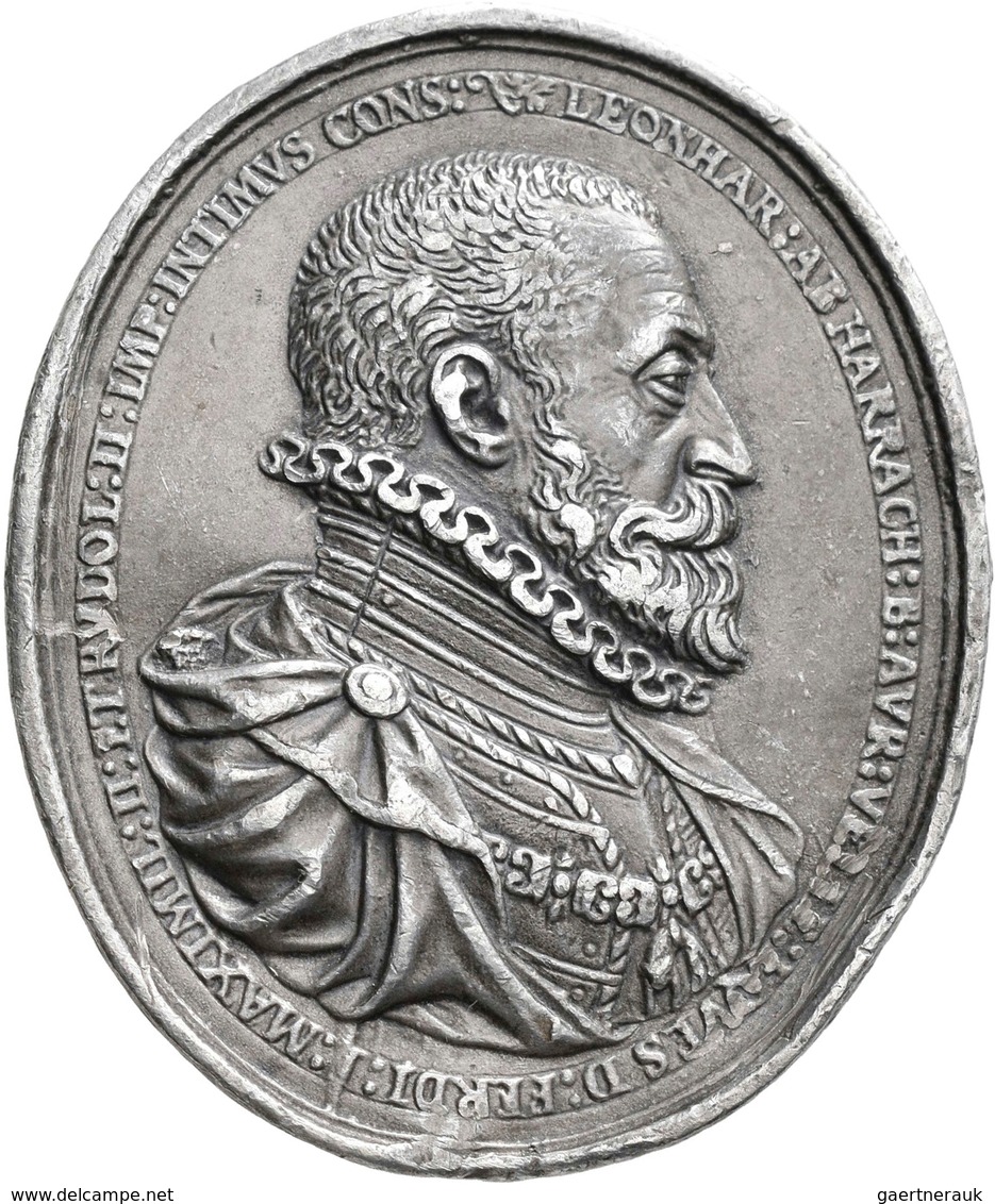 Haus Habsburg: Rudolf II. 1576-1612: Ovale Bleimedaille O.J. (um 1585) Vermutlich Von Antionio Abond - Sonstige – Europa