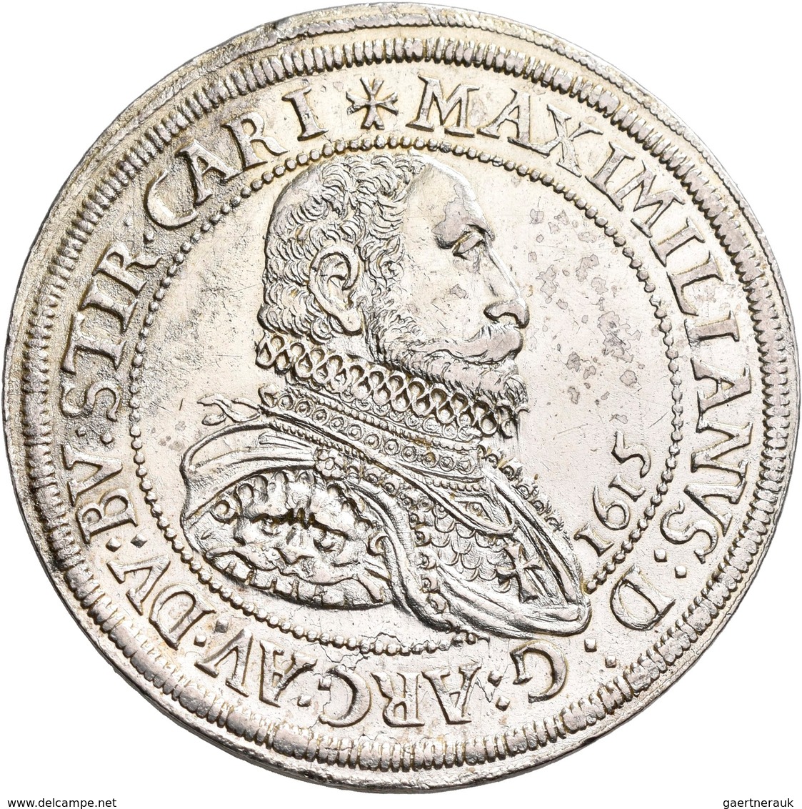 Haus Habsburg: Erzherzog Maximilian 1612-1618: Reichstaler 1615, Ensisheim; Davenport 3326; 28,22 G, - Autres – Europe