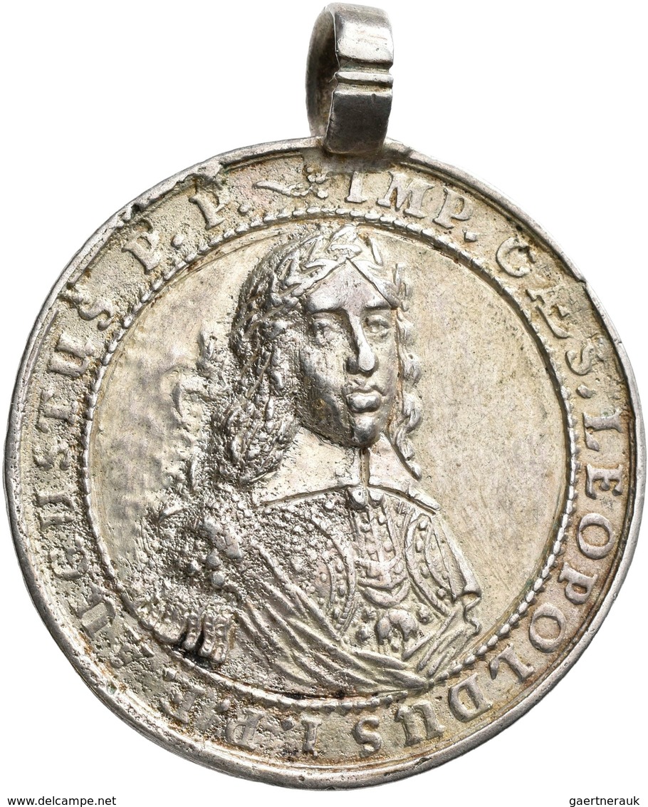 Haus Habsburg: Leopold I. 1657-1705: Silbergussmedaille O.J. (1661/64). Stempel Von Johann Buchheim, - Autres – Europe