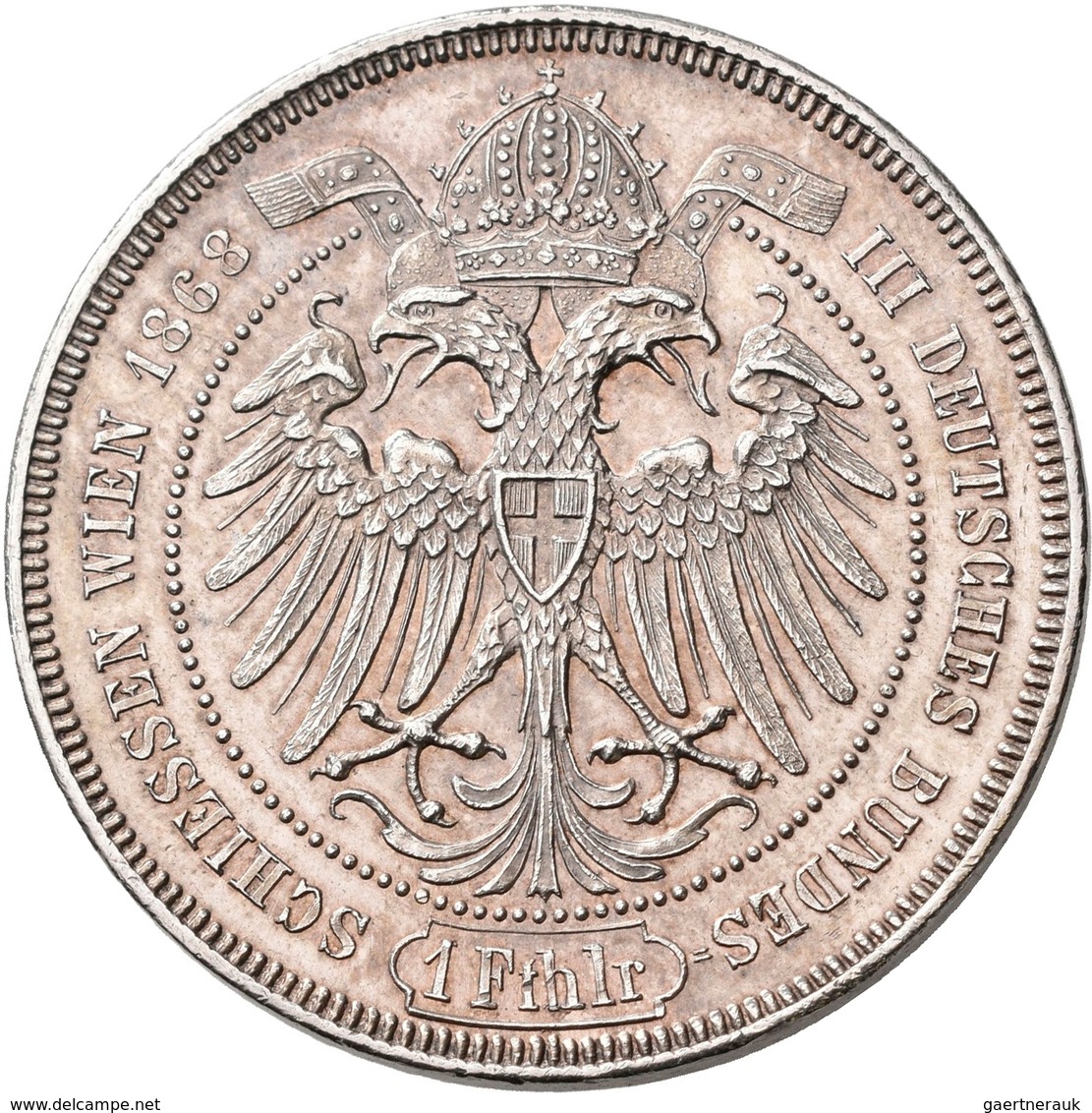 Haus Habsburg: Franz Joseph I. 1848-1916: Feintaler (1 Fthlr) 1868. Schützenmedaille / Schützenpreis - Autres – Europe