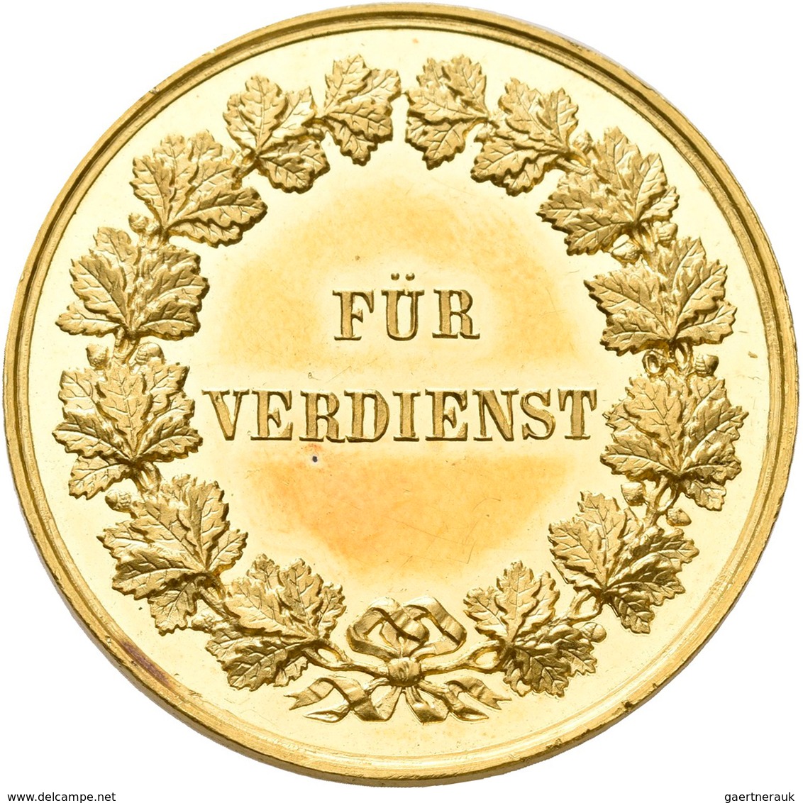 Baden: Friedrich I. 1852-1907: Goldene Verdienstmedaille 2. Klasse O. J. (verliehen 1882-1908), Unsi - Autres & Non Classés