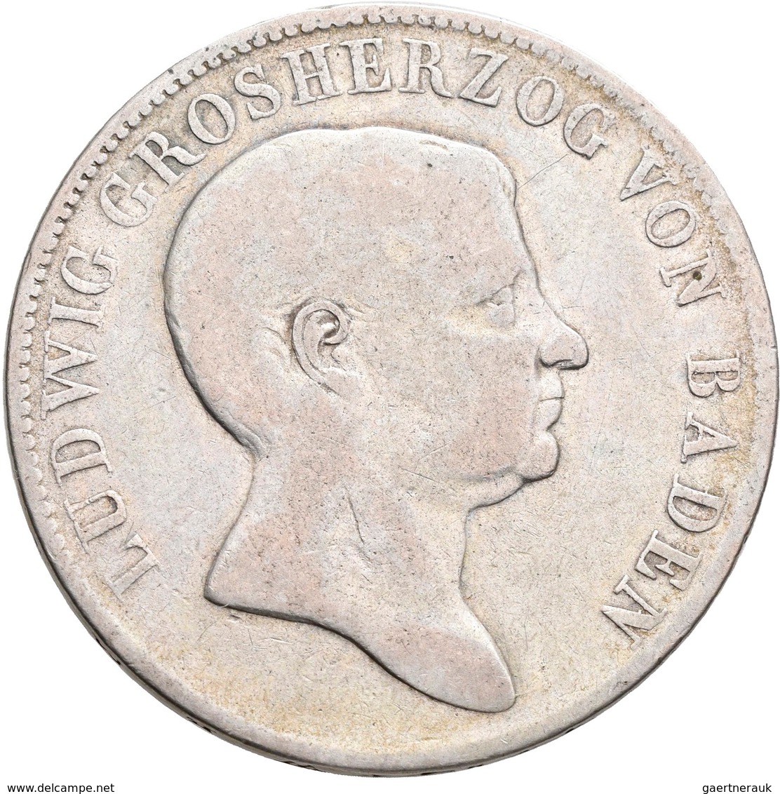 Baden: Ludwig 1818-1830: Lot 2 Stück; Doppelgulden 1822, AKS 54, Jaeger 32, Schön, Schön-sehr Schön. - Autres & Non Classés