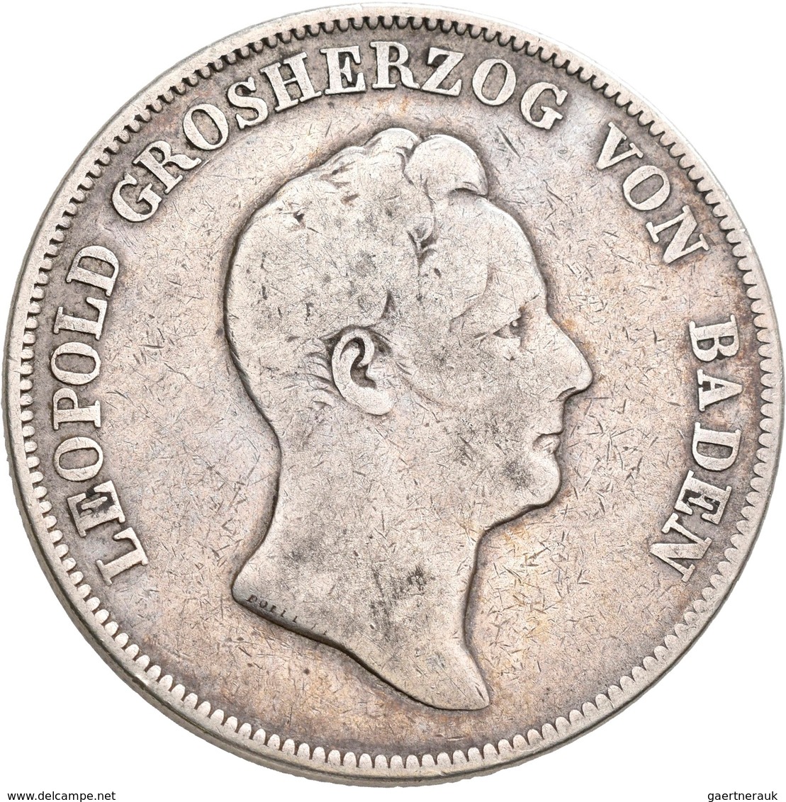 Baden: Karl Leopold Friedrich 1830-1852: Lot 3 Münzen: Kronentaler 1831, 1832, 1833. AKS 77, 79. Kra - Autres & Non Classés