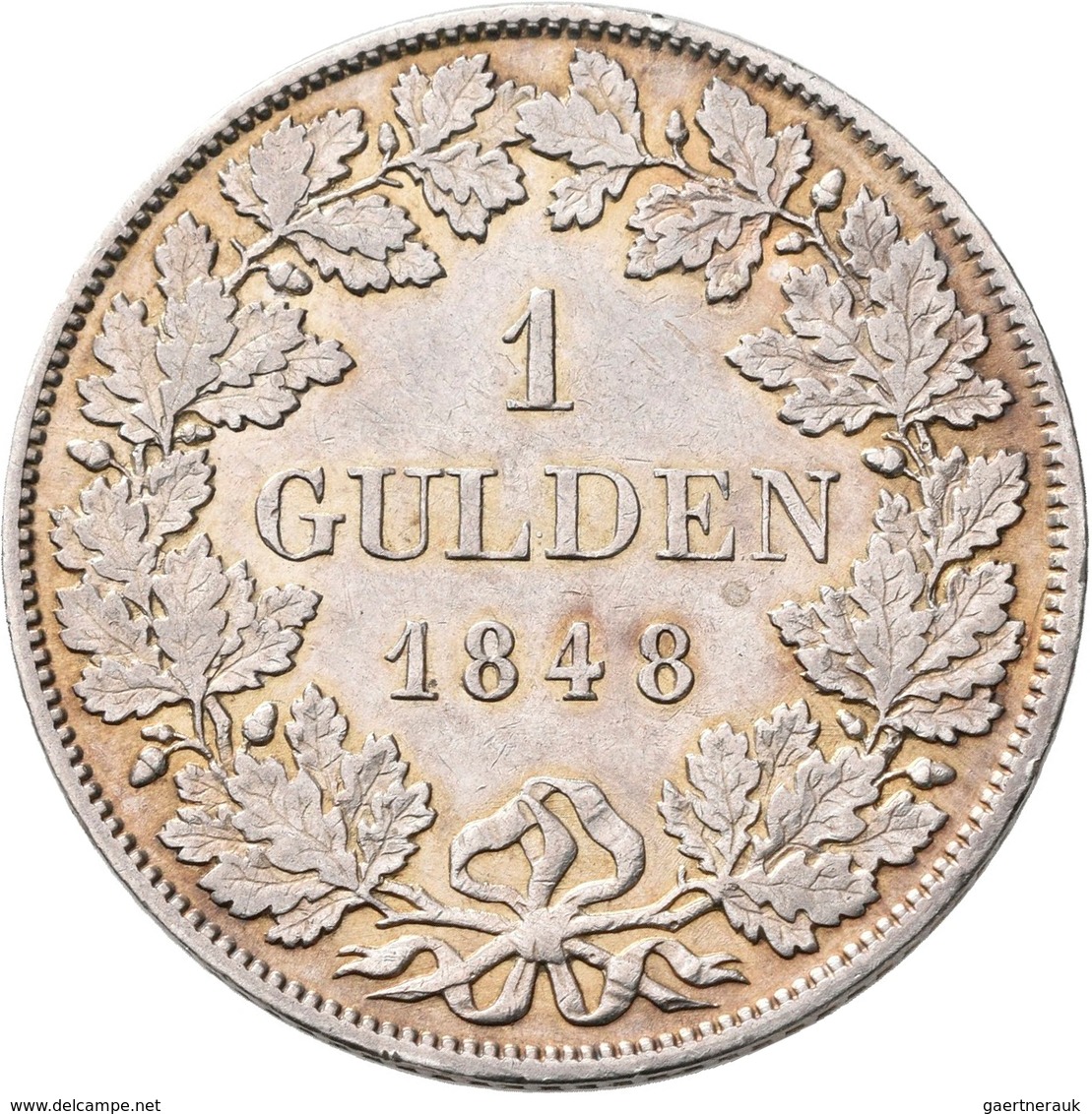 Baden: Karl Leopold Friedrich 1830-1852: Lot 4 Stück; Gulden 1840, 1841, 1848, Ausbeutegulden 1852,