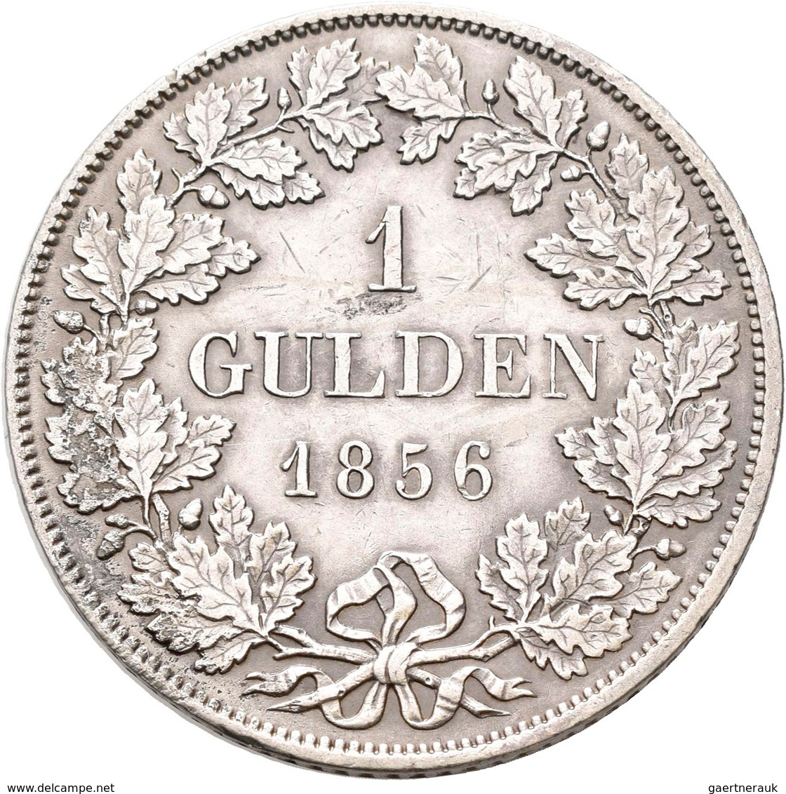 Baden: Friedrich I. 1852-1907: Lot 2 Stück; Gulden 1856 (2x), AKS 125, Jaeger 76, Kratzer, Sehr Schö - Autres & Non Classés