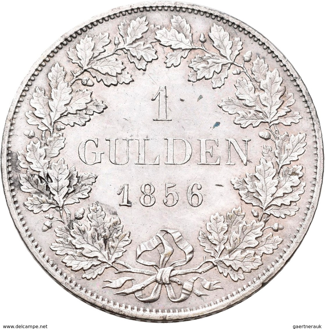 Baden: Friedrich I. 1852-1907: Lot 2 Stück; Gulden 1856 (2x), AKS 125, Jaeger 76, Kratzer, Sehr Schö - Autres & Non Classés