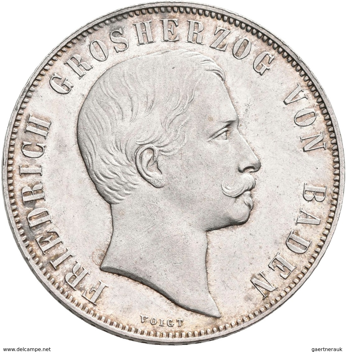 Baden: Friedrich I. 1852-1907: Gulden 1863, Auf Das 1. Badische Landesschiessen In Mannheim 28. Juni - Autres & Non Classés