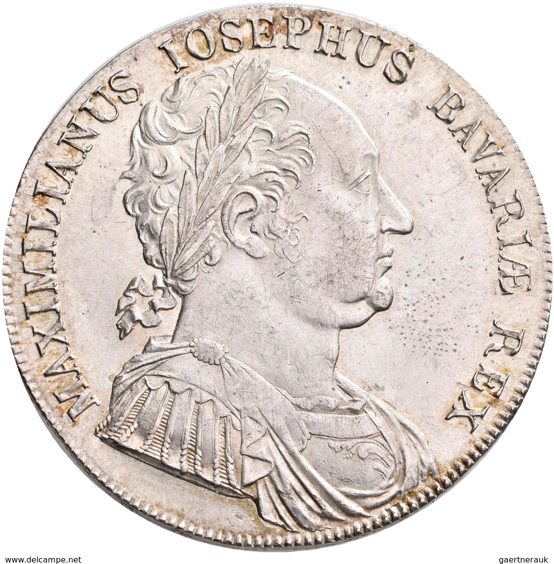 Bayern: Maximilian I. Joseph 1806-1825: Konventionstaler 1818, Auf Die Verfassung, AKS 59, Jaeger 15 - Autres & Non Classés