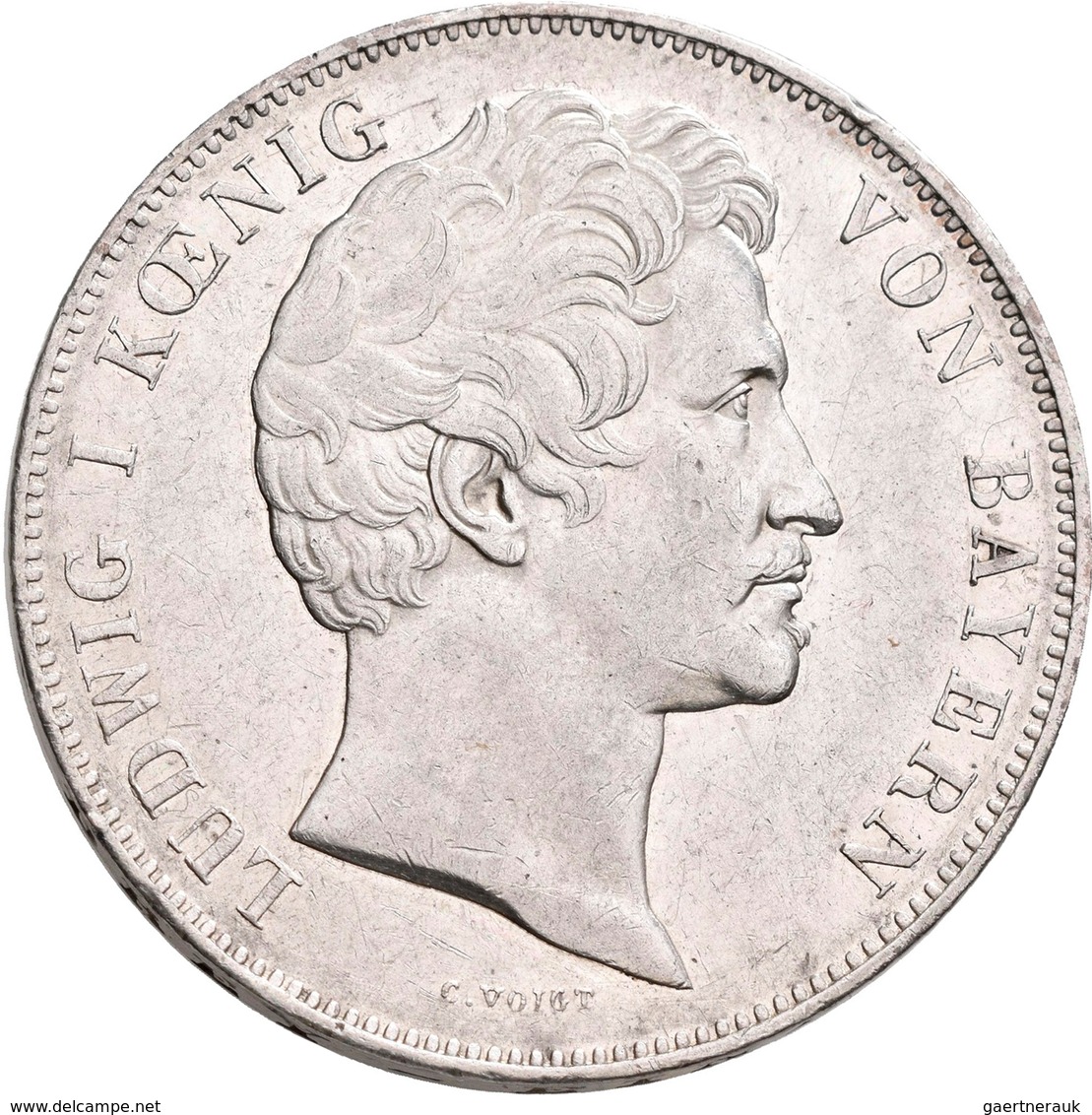 Bayern: Ludwig I. 1825-1848: Geschichtsdoppeltaler 1842 (Drey-Einhalb Gulden), Walhalla, AKS 103, Se - Autres & Non Classés