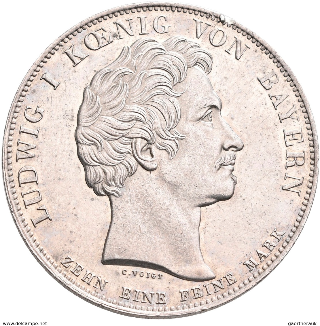 Bayern: Ludwig I. 1825-1848: Geschichtstaler 1835, Denkmal Maximilian Joseph, AKS 136, Jaeger 51, Ra - Autres & Non Classés