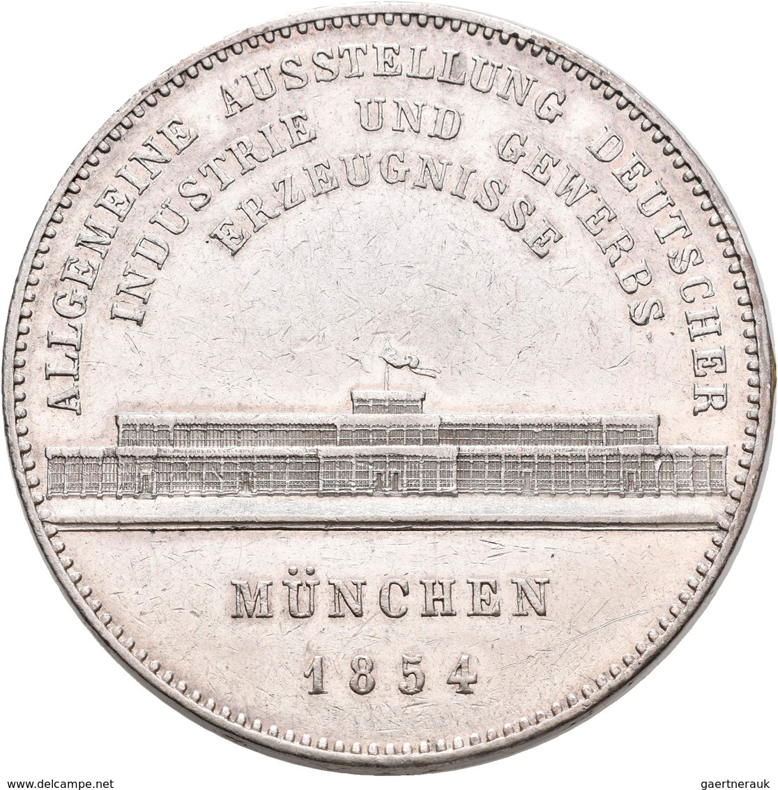 Bayern: Maximilian II. Joseph 1848-1864: Geschichtsdoppeltaler 1854 (Drey-Einhalb Gulden), Ausstellu - Autres & Non Classés