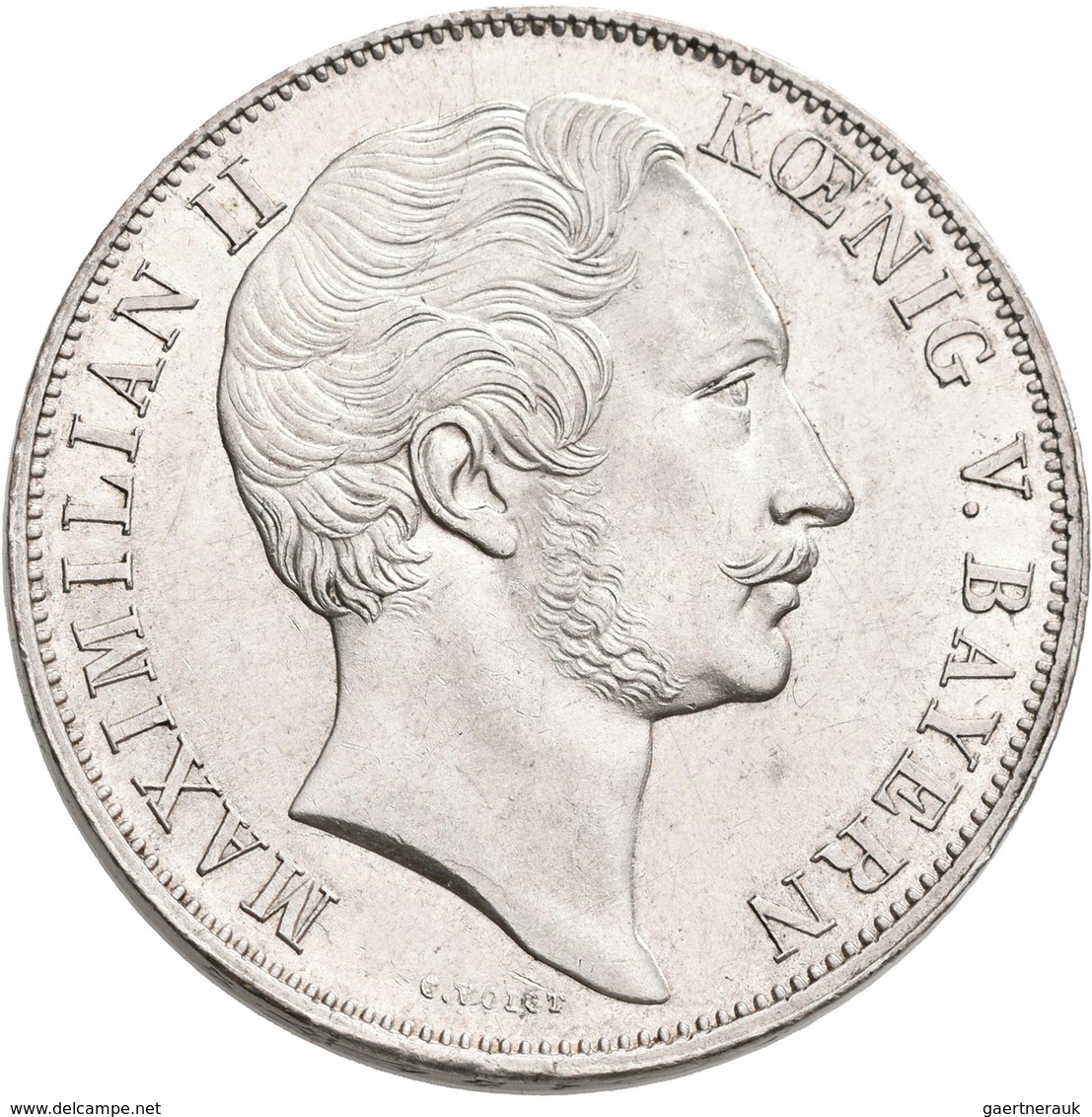 Bayern: Maximilian II. Joseph 1848-1864: Doppelgulden 1855, Mariengulden / Mariensäule, AKS 168, Jae - Autres & Non Classés