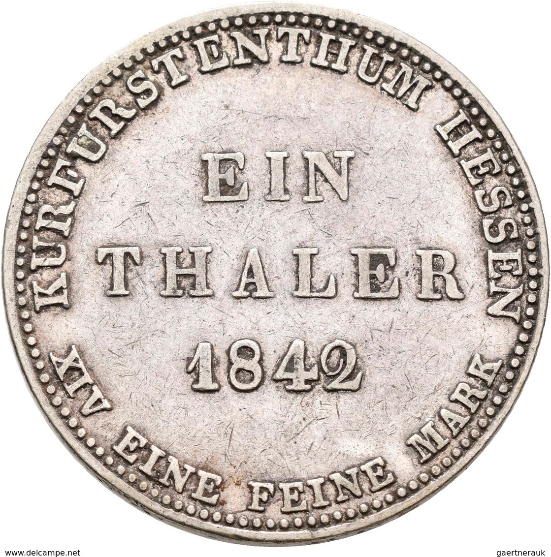 Hessen-Kassel: Wilhelm II. 1831-1847: Lot 3 Stück; Taler 1834, 1839, 1842, AKS 46, Jaeger 32, Sehr S - Autres & Non Classés
