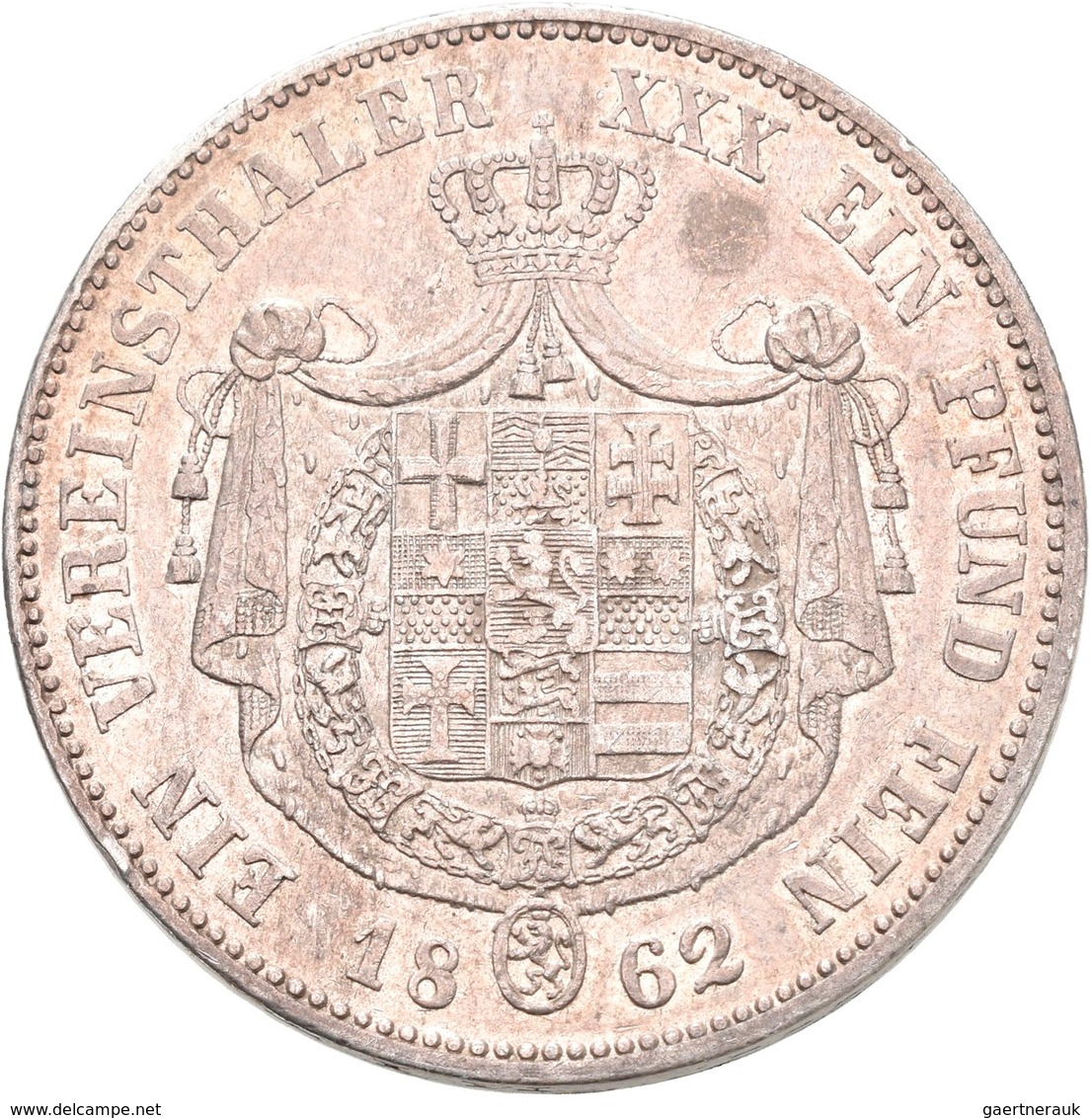 Hessen-Kassel: Friedrich Wilhelm I. 1847-1866: Lot 2 Stück; Vereinstaler 1858, 1862, AKS 63, Jaeger - Autres & Non Classés