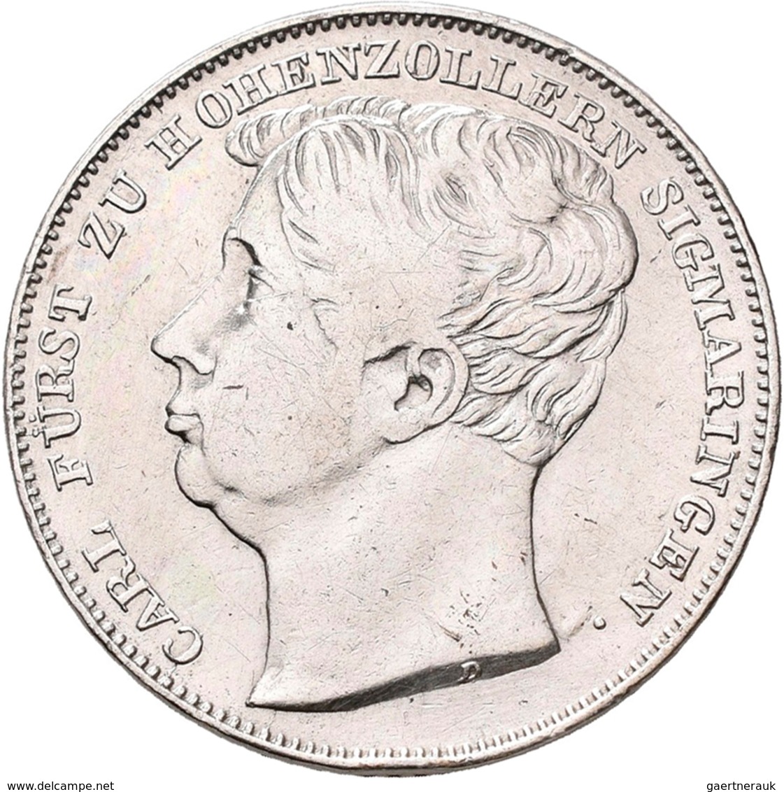 Hohenzollern-Sigmaringen: Carl 1831-1848: ½ Gulden 1838, AKS 13, Kaeger 12. Nur 11.800 Ex., Randfehl - Autres & Non Classés