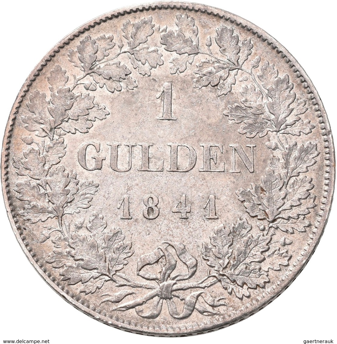 Nassau: Adolph 1839-1866: Lot 2 Stück; Vereinstaler 1863, AKS 64, Jaeger 62 Und Gulden 1841, AKS 64, - Autres & Non Classés
